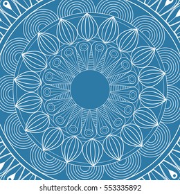 mandala mystical scheme blue background