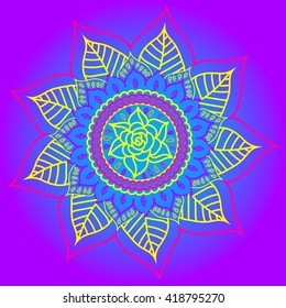 mandala neon