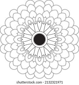 Mandala for a New Year greeting card, book. Can be used for phone case print, etc. Islam, Arabic, Pakistan, Moroccan, Turkish, Indian, Spain motifs.