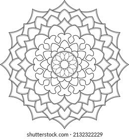 Mandala for a New Year greeting card. Can be used for phone case print, etc. Islam, Arabic, Pakistan, Moroccan, Turkish, Indian, Spain motifs.