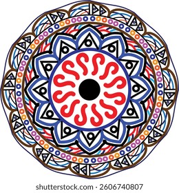 mandala Night tewlve Illustrator Vector Style 