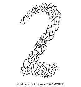 MANDALA NUMBER VECTOR 2 ILLUSTRATION