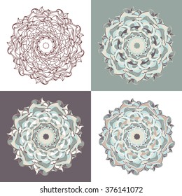 mandala object decorative set