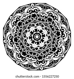 mandala octagonal vector illustration object 