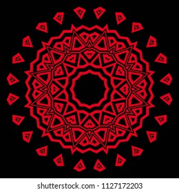 Mandala on a background. Beautiful oriental, asian motives. Flower GEOMETRIC vector