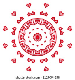 Mandala on a background. Beautiful oriental, asian motives. Flower GEOMETRIC vector