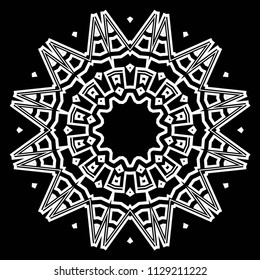 Mandala on a background. Beautiful oriental, asian motives. Flower GEOMETRIC vector