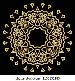 Mandala on a background. Beautiful oriental, asian motives. Flower GEOMETRIC vector