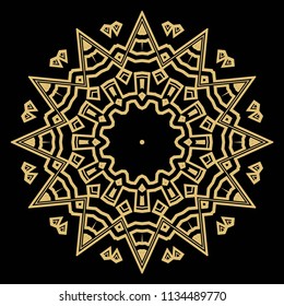 Mandala on a background. Beautiful oriental, asian motives. Flower GEOMETRIC vector