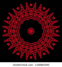 Mandala on a background. Beautiful oriental, asian motives. Flower GEOMETRIC vector