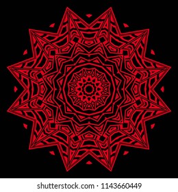 Mandala on a background. Beautiful oriental, asian motives. Flower GEOMETRIC vector