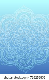mandala on blue background