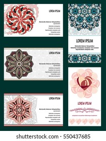 Mandala on the card. Vector Image. Spherical color pattern. Geometric ornament round structure. Buddhist sacred symbol. Scope of abstract forms.