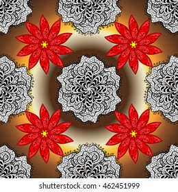 Mandala on gradient color background. Vector illustration.