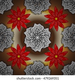 Mandala on gradient color background. Vector illustration.