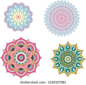 Mandala On Islamic Circles Vintage Flowers Abstract Unique Pattern With Wedding Card Background Design Png Classic Images