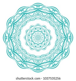 Mandala on a white background. Beautiful oriental, asian motives. Flower vector.