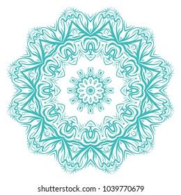 Mandala on a white background. Beautiful oriental, asian motives. Flower vector.