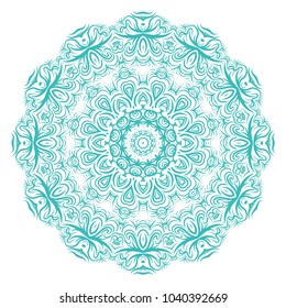 Mandala on a white background. Beautiful oriental, asian motives. Flower vector.