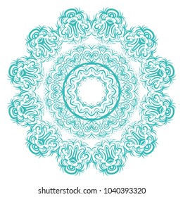 Mandala on a white background. Beautiful oriental, asian motives. Flower vector.