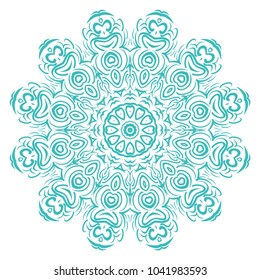 Mandala on a white background. Beautiful oriental, asian motives. Flower vector.