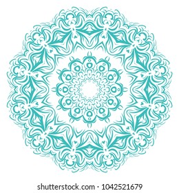 Mandala on a white background. Beautiful oriental, asian motives. Flower vector.