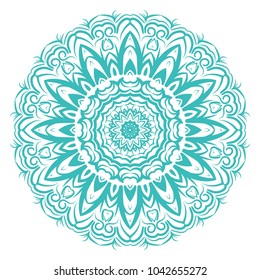 Mandala on a white background. Beautiful oriental, asian motives. Flower vector.