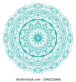 Mandala on a white background. Beautiful oriental, asian motives. Flower vector.
