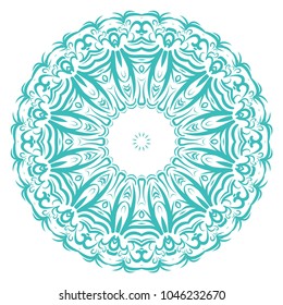Mandala on a white background. Beautiful oriental, asian motives. Flower vector.