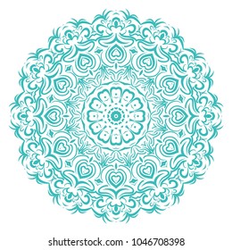 Mandala on a white background. Beautiful oriental, asian motives. Flower vector.