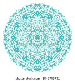 Mandala on a white background. Beautiful oriental, asian motives. Flower vector.