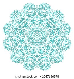 Mandala on a white background. Beautiful oriental, asian motives. Flower vector.