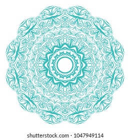Mandala on a white background. Beautiful oriental, asian motives. Flower vector.