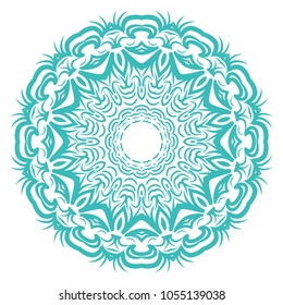 Mandala on a white background. Beautiful oriental, asian motives. Flower vector.