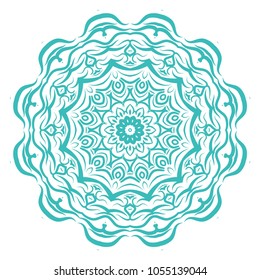 Mandala on a white background. Beautiful oriental, asian motives. Flower vector.