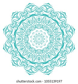 Mandala on a white background. Beautiful oriental, asian motives. Flower vector.