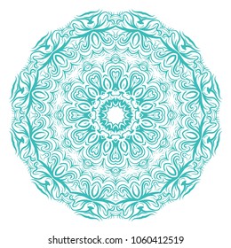 Mandala on a white background. Beautiful oriental, asian motives. Flower vector.