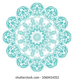 Mandala on a white background. Beautiful oriental, asian motives. Flower vector.