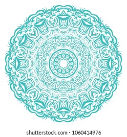 Mandala on a white background. Beautiful oriental, asian motives. Flower vector.