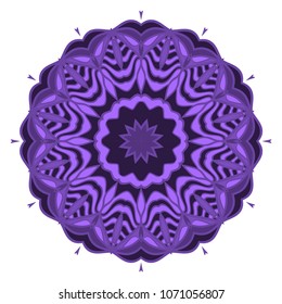 Mandala on a white background. Beautiful oriental, asian motives. Flower dream vector.