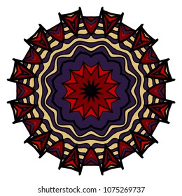 Mandala on a white background. Beautiful oriental, asian motives. Flower dream vector.