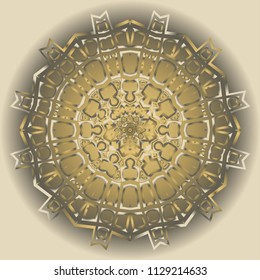 Mandala on a white background. Beautiful oriental, asian motives. Mystic flower vector