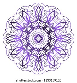 Mandala on a white background. Beautiful oriental, asian motives. Mystic flower vector