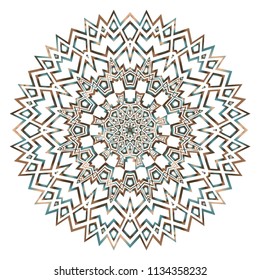 Mandala on a white background. Beautiful oriental, asian motives. Mystic flower vector
