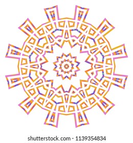 Mandala on a white background. Beautiful oriental, asian motives. Mystic flower vector