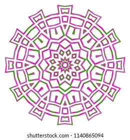 Mandala on a white background. Beautiful oriental, asian motives. Mystic flower vector