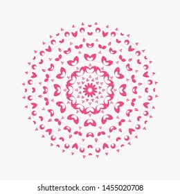 Mandala on a white background. Beautiful oriental, asian motives. Flower vector.