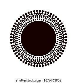 Mandala auf weißem Hintergrund. Blume Mandala. Blumensymbol-trendige Design-Vorlage.Abstraktes mandala Grafikdesign.