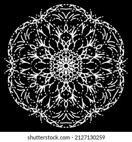  mandala on white isolated background