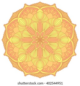 Mandala. Oriental decorative element.Islam, Arabic, Indian, ottoman motifs. Vector illustration of mandala. Colorful mandala symbol. Ethnic design element.